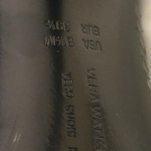 Vera Wang Heels High Lavender Black Reptile - Picture 7 of 8